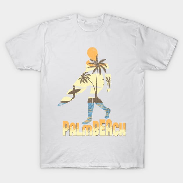 Palm Beach Surfing T-Shirt by NiceIO